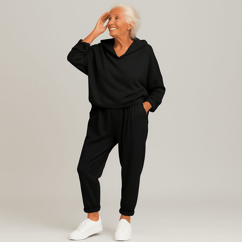 Damen Zweiteiliges Oversize - Sweatshirt - Set - Livezo