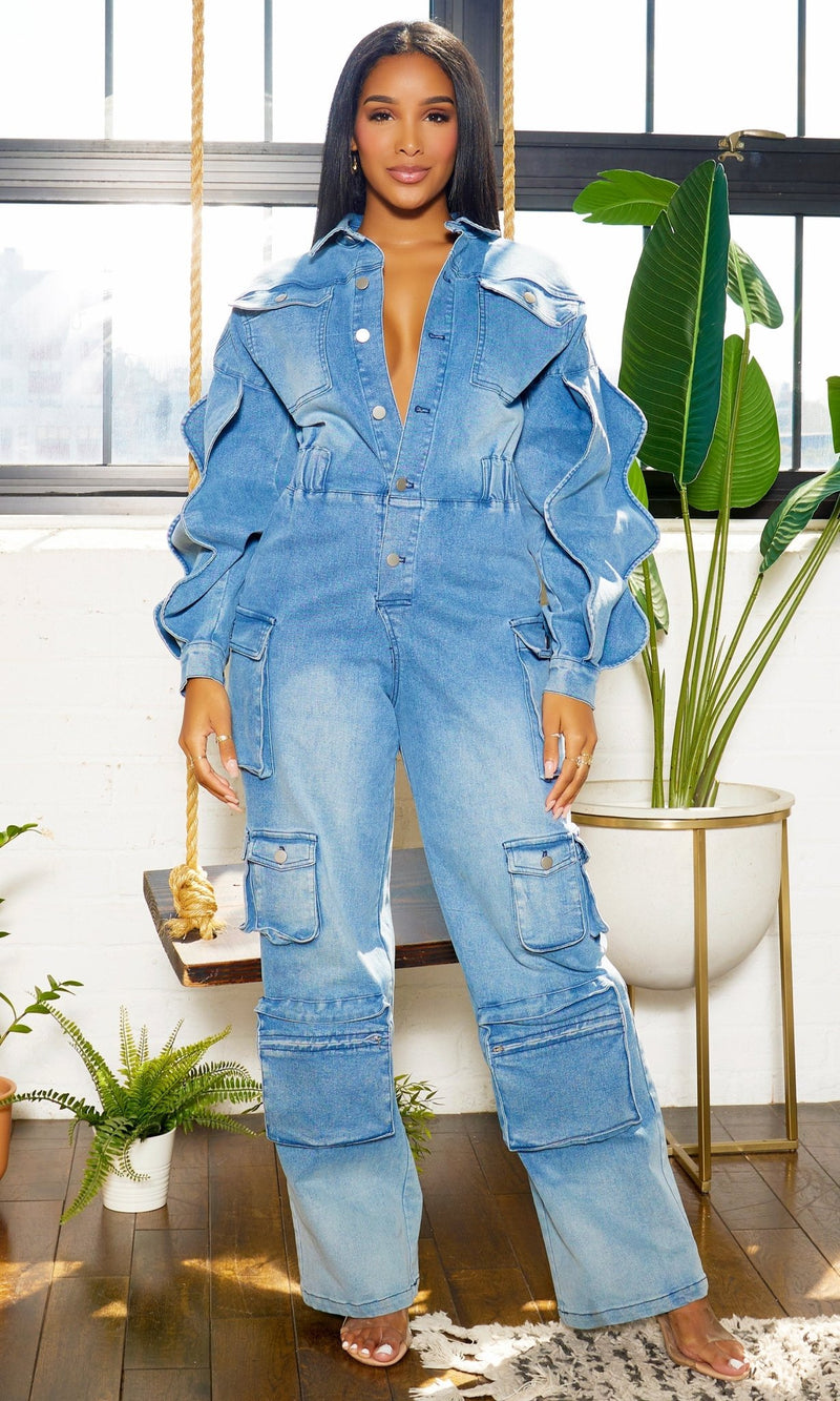 Denim Jumpsuit - Müheloser Stil, ultimativer Komfort! - Livezo