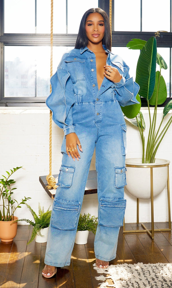 Denim Jumpsuit - Müheloser Stil, ultimativer Komfort! - Livezo