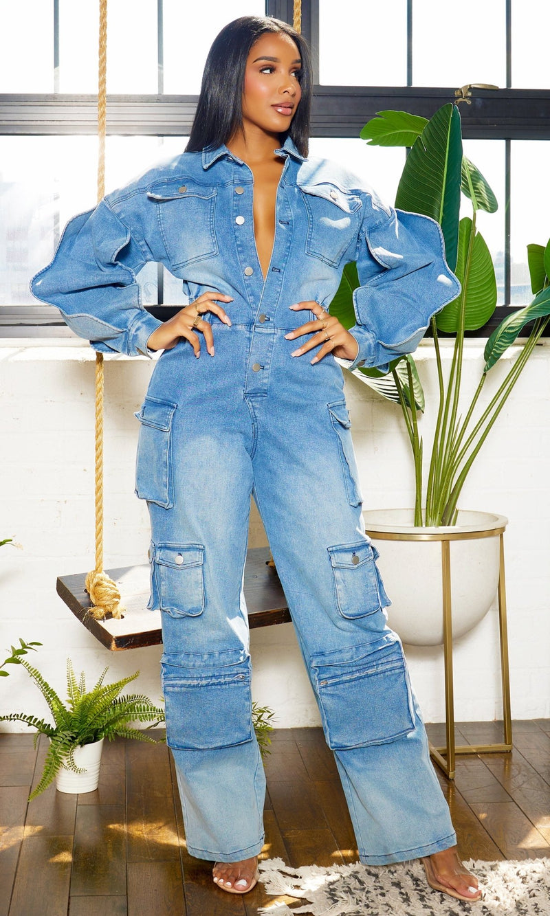 Denim Jumpsuit - Müheloser Stil, ultimativer Komfort! - Livezo