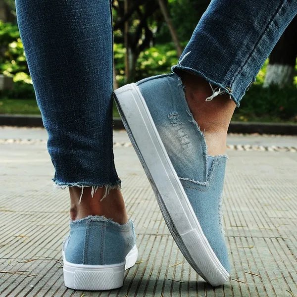 Denim Slip - on Sneakers - Denim - Tage, bequemer Style! - Livezo