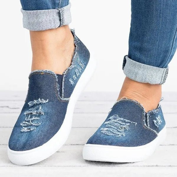 Denim Slip - on Sneakers - Denim - Tage, bequemer Style! - Livezo