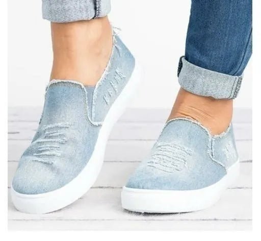 Denim Slip - on Sneakers - Denim - Tage, bequemer Style! - Livezo