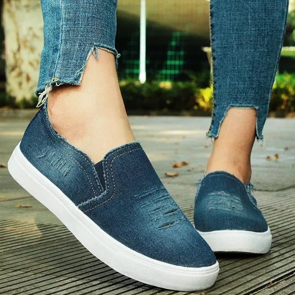 Denim Slip - on Sneakers - Denim - Tage, bequemer Style! - Livezo