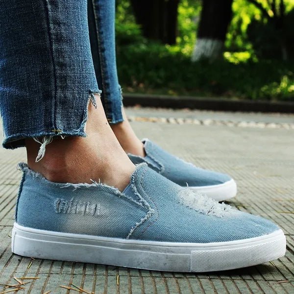 Denim Slip - on Sneakers - Denim - Tage, bequemer Style! - Livezo