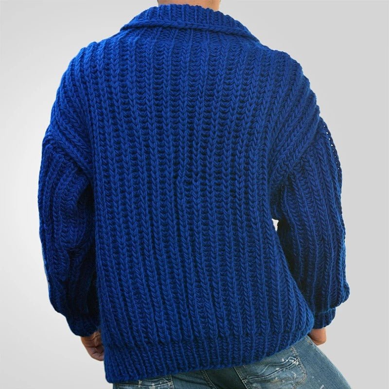 Double - Breasted Knit Cardigan Sweater - Harren Cole