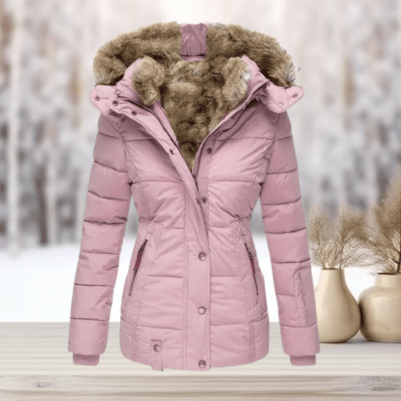 Edda - Elegante Winter - Pelzjacke mit Kapuze 2024 - Livezo