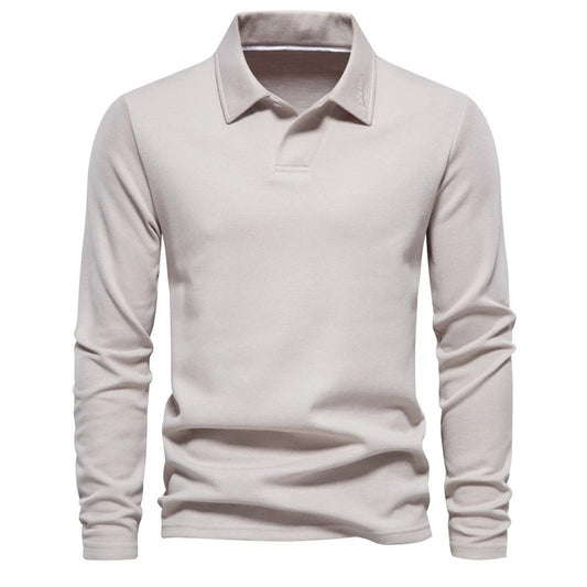 Elegant Long Sleeve Polo Shirt for Men - Harren Cole