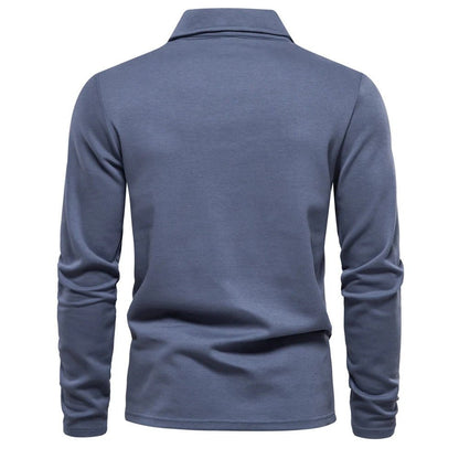 Elegant Long Sleeve Polo Shirt for Men - Harren Cole