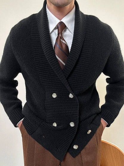 Elegant Shawl Collar Cardigan - Harren Cole