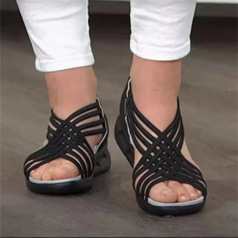 Elegante Keilsandalen mit Knöchelriemen – Stil & Komfort für den Sommer - Livezo
