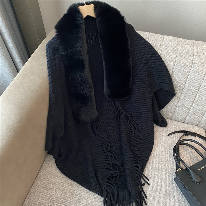 Fur Collar Shawl - Gemütliche Wärme, eleganter Stil - Livezo