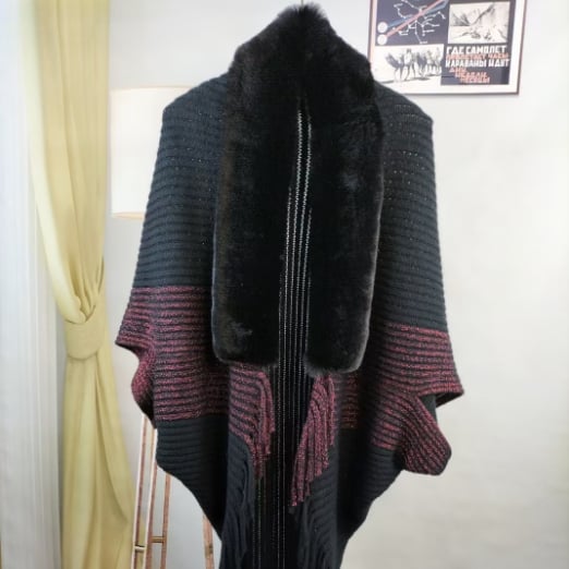 Fur Collar Shawl - Gemütliche Wärme, eleganter Stil - Livezo