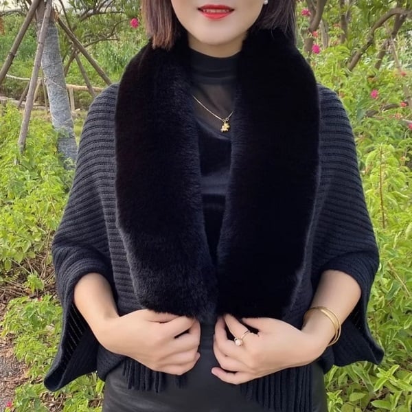 Fur Collar Shawl - Gemütliche Wärme, eleganter Stil - Livezo