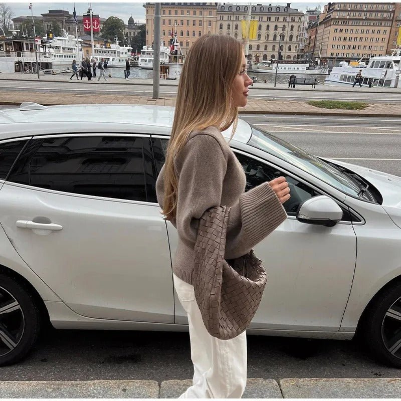 Gemütliche klassische Strickjacke für Damen - Livezo