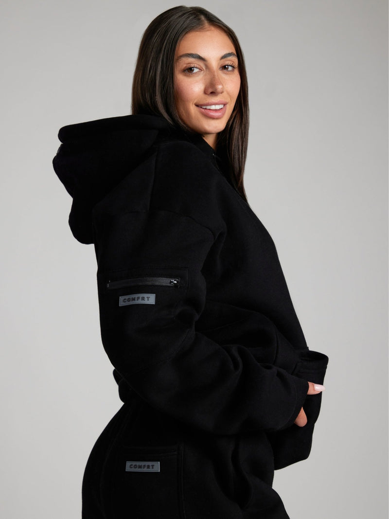 Gemütlicher Reisekapuzenpullover mit Flugzeugmodus - Grafik - Livezo