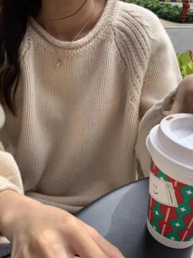 Gemütlicher übergroßer Strickpullover für lässigen Komfort - Livezo