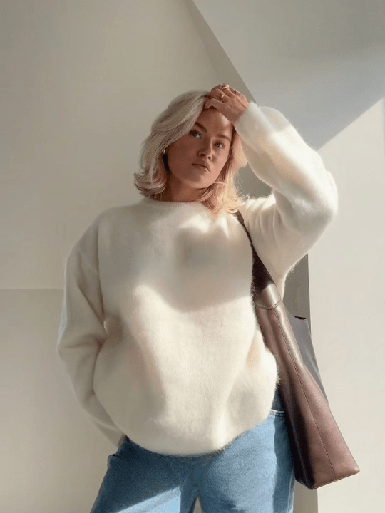 Gemütlicher weicher Mohair - Strickpullover - Livezo