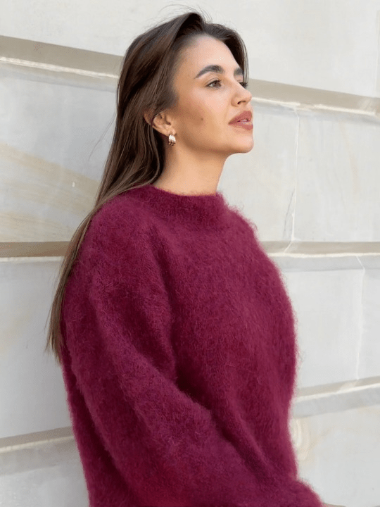 Gemütlicher weicher Mohair - Strickpullover - Livezo
