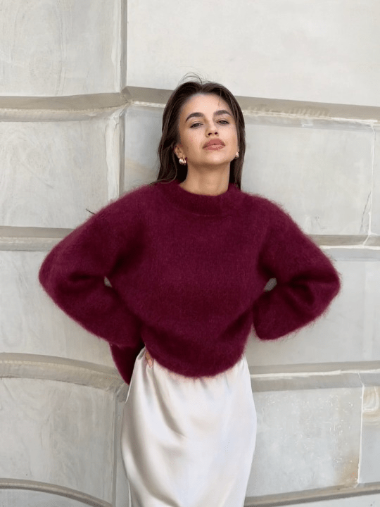 Gemütlicher weicher Mohair - Strickpullover - Livezo
