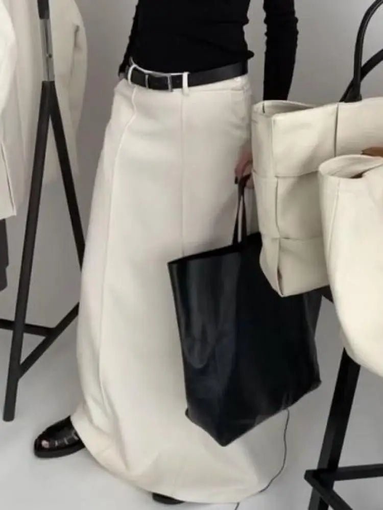 Hoher Bund langer Rock für Damen - Livezo