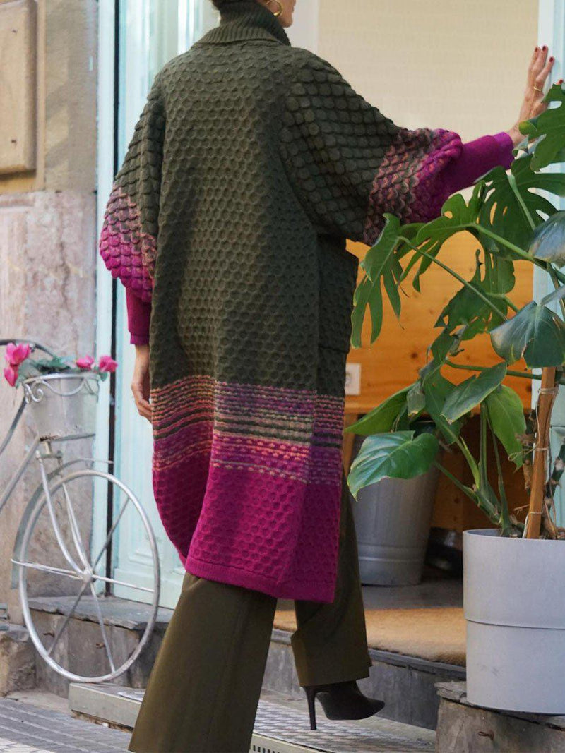 Julia - Moderner Druck Langarm - Strickjacke - Livezo