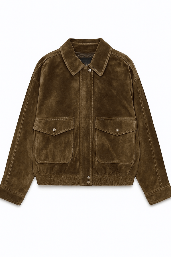 Klassische Damen - Bomberjacke mit Kragen und Klappentaschen - Livezo