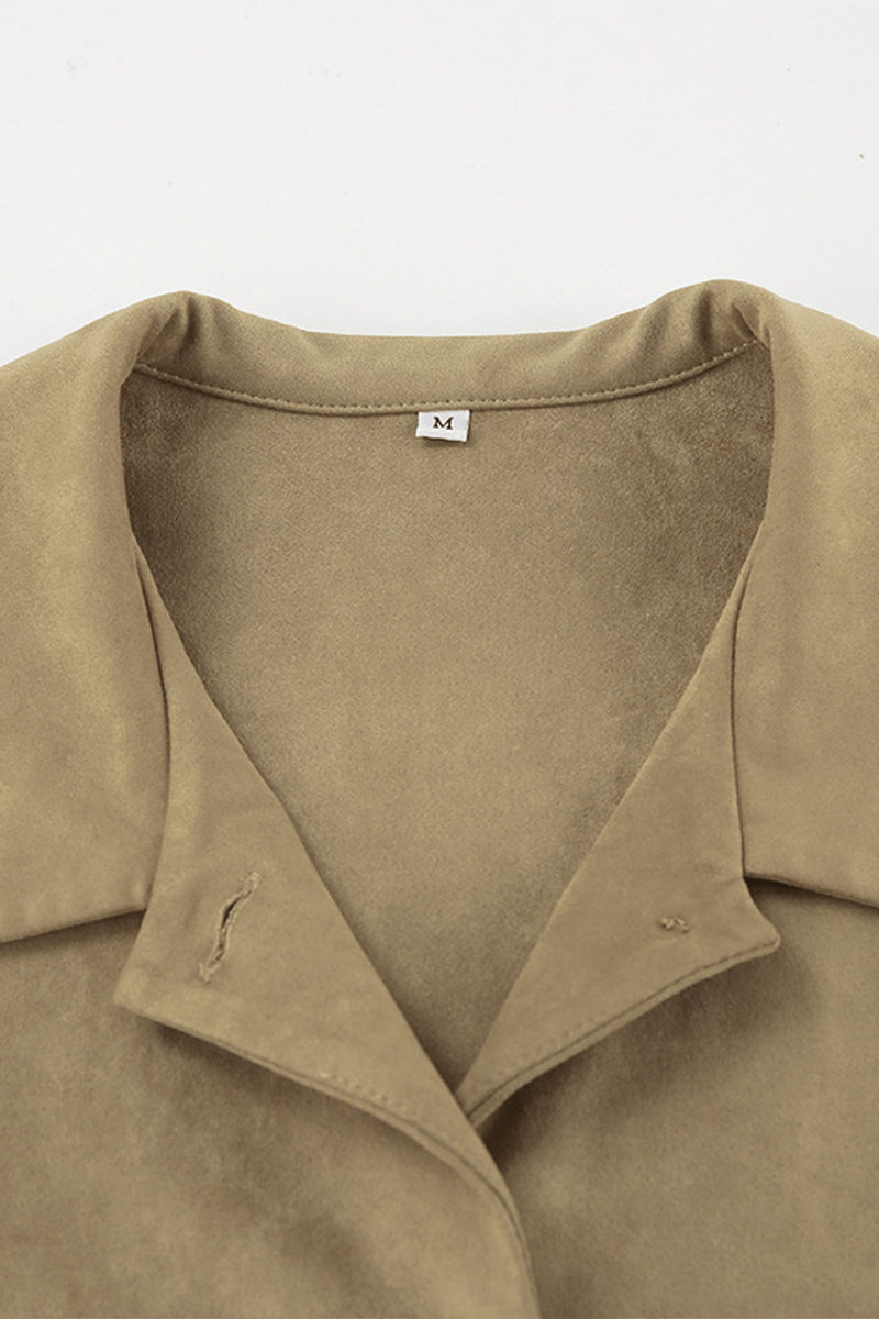 Lässige Jacke mit durchgeknöpftem Hemdkragen - Livezo