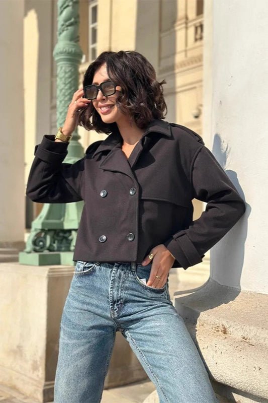 Leichte lässige kurz geschnittene Trenchjacke - Livezo