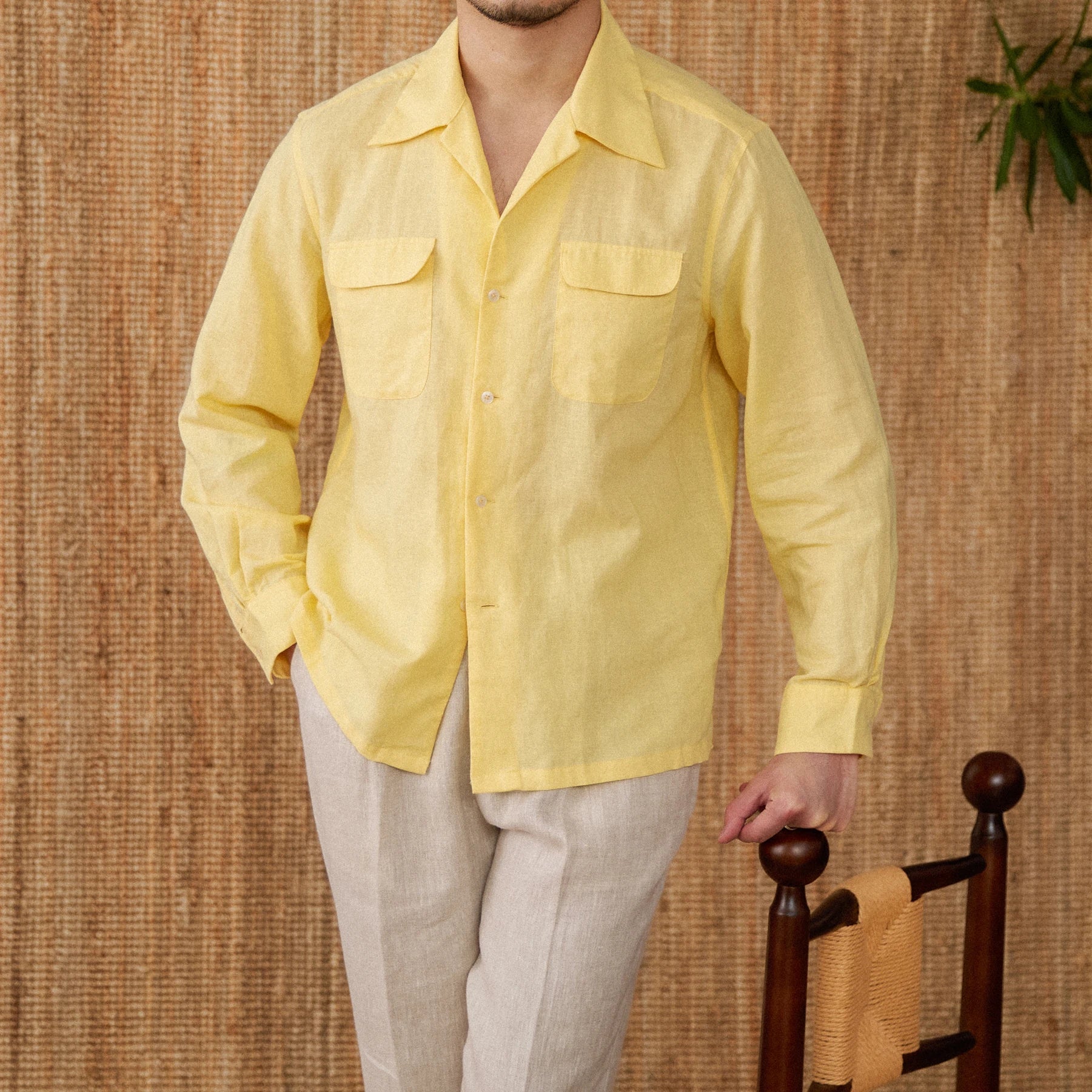 Lightweight Linen Shirt with Chest Pockets for Men - Harren Cole