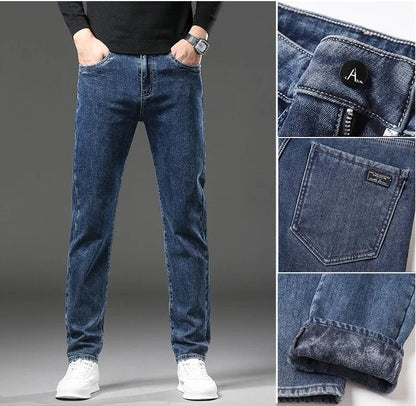 Lined Winter Jeans for Men Maximum Comfort Warm Denim Pants - Harren Cole
