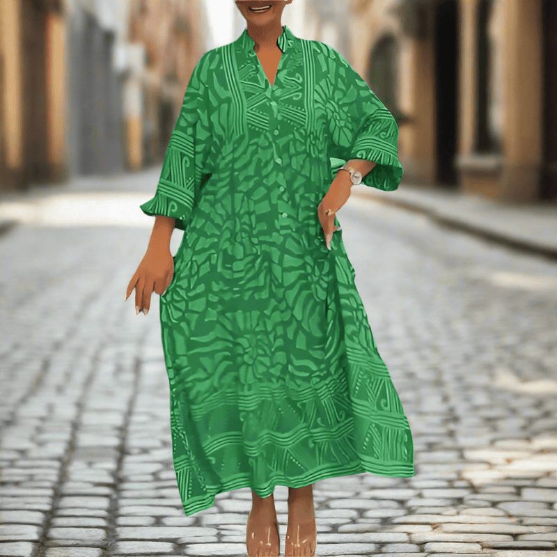 Locker sitzendes bedrucktes Freizeitkleid für Damen - Livezo