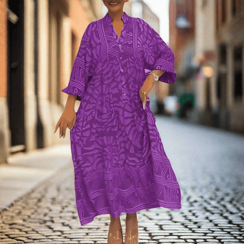 Locker sitzendes bedrucktes Freizeitkleid für Damen - Livezo