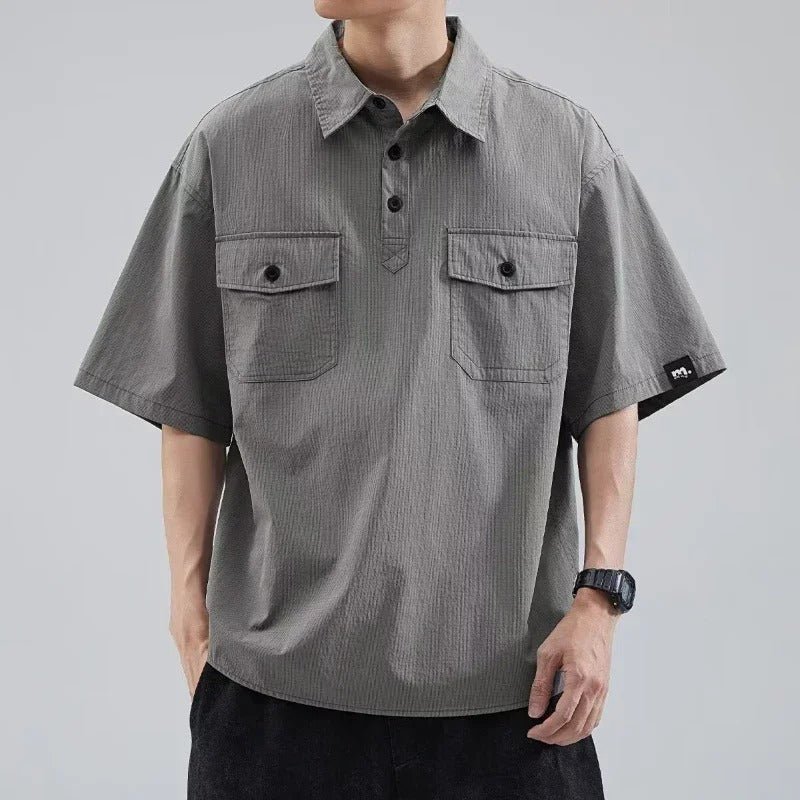 Loose Oversize Shirt with Chest Pockets - Harren Cole