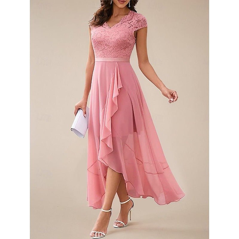 MAIA –✨ Glitzerndes V - Ausschnitt Partykleid ✨ - Livezo