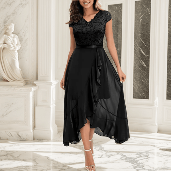 MAIA –✨ Glitzerndes V - Ausschnitt Partykleid ✨ - Livezo