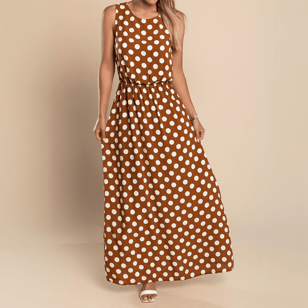 Maxikleid mit Polka - Dots - Livezo