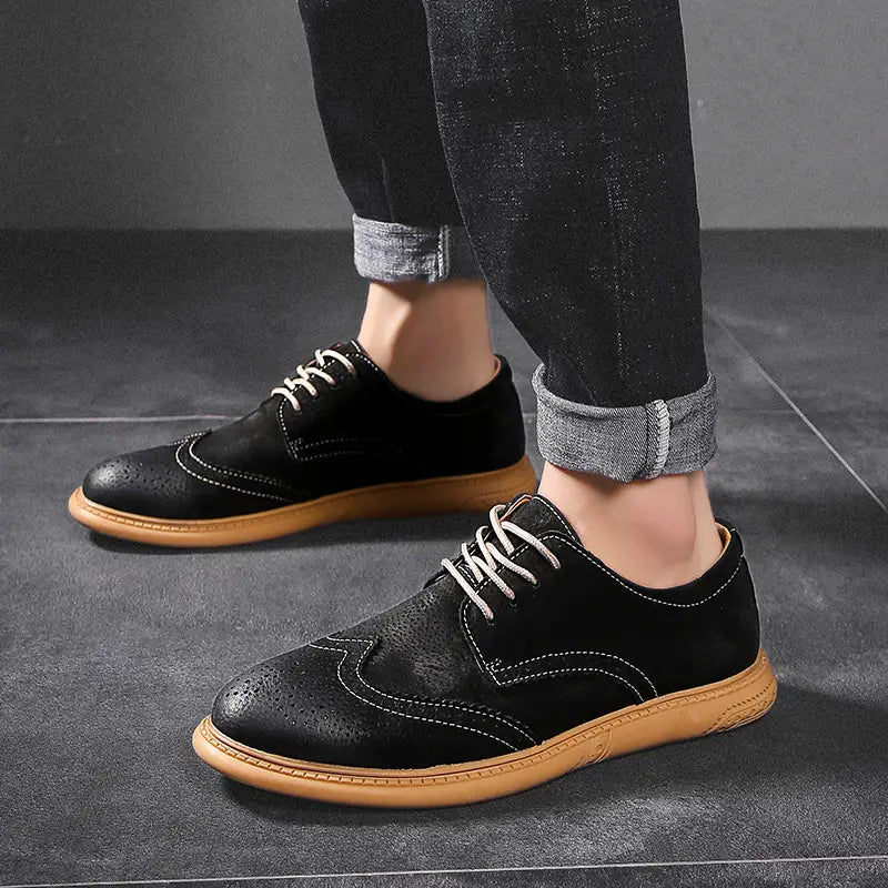 Men's Breathable Oxford Lace - Up Casual and Business Shoes - Harren Cole