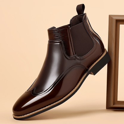 Men's Classic Chelsea Boots With Elastic Sides - Harren Cole