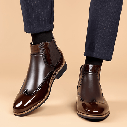 Men's Classic Chelsea Boots With Elastic Sides - Harren Cole