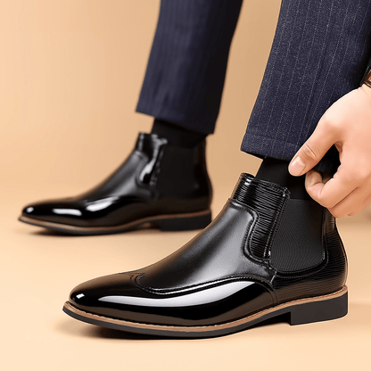 Men's Classic Chelsea Boots With Elastic Sides - Harren Cole