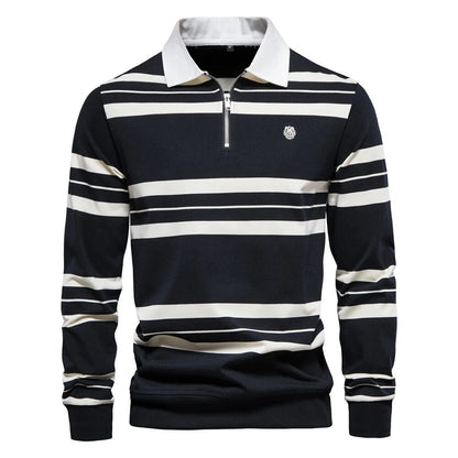 Men's Classic Long Sleeve Polo Shirt - Harren Cole