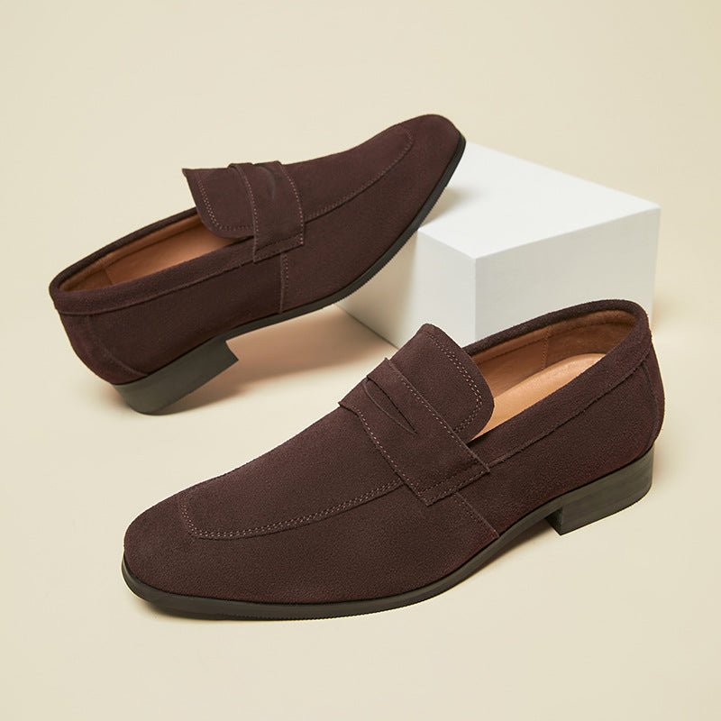 Men's Classic Suede Penny Loafer Slip - On Shoes - Harren Cole
