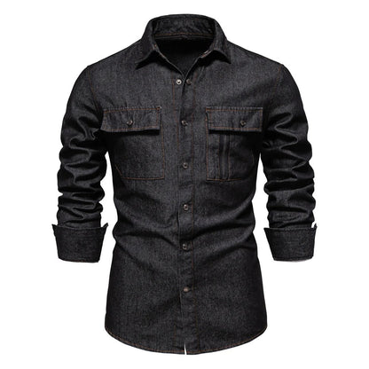 Men's Cotton Denim Shirt - Harren Cole