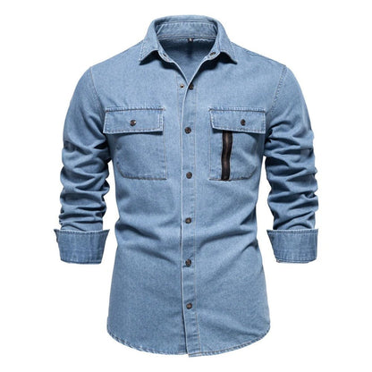 Men's Cotton Denim Shirt - Harren Cole