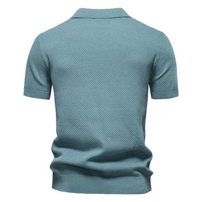 Men's Elegant Knit Polo Shirt - Harren Cole