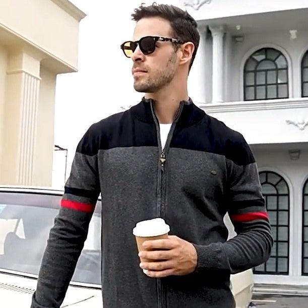 Men's Fashionable Knitted Cardigan Sweater - Harren Cole
