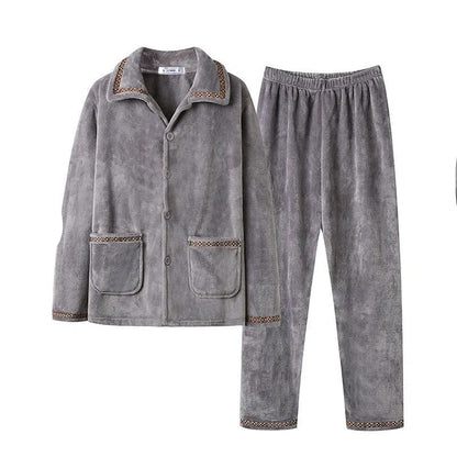 Men’s Fluffy Winter Pajamas Soft Warm Lounge Set - Harren Cole