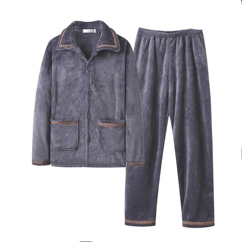 Men’s Fluffy Winter Pajamas Soft Warm Lounge Set - Harren Cole