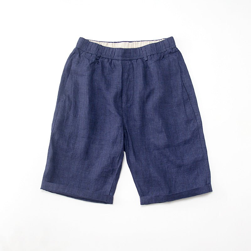 Men's High Waist Linen Shorts - Harren Cole
